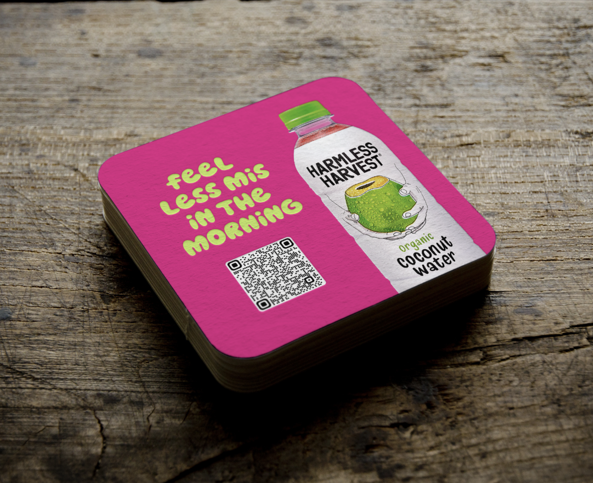 Harmless Harvest | Hangover Coasters